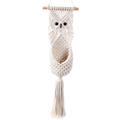 Macramé Eule hängender Blumentopf Brehn