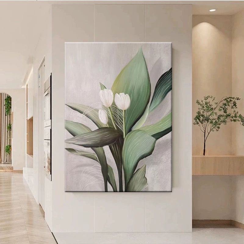 Elegante Blumenkunst auf Leinwand
