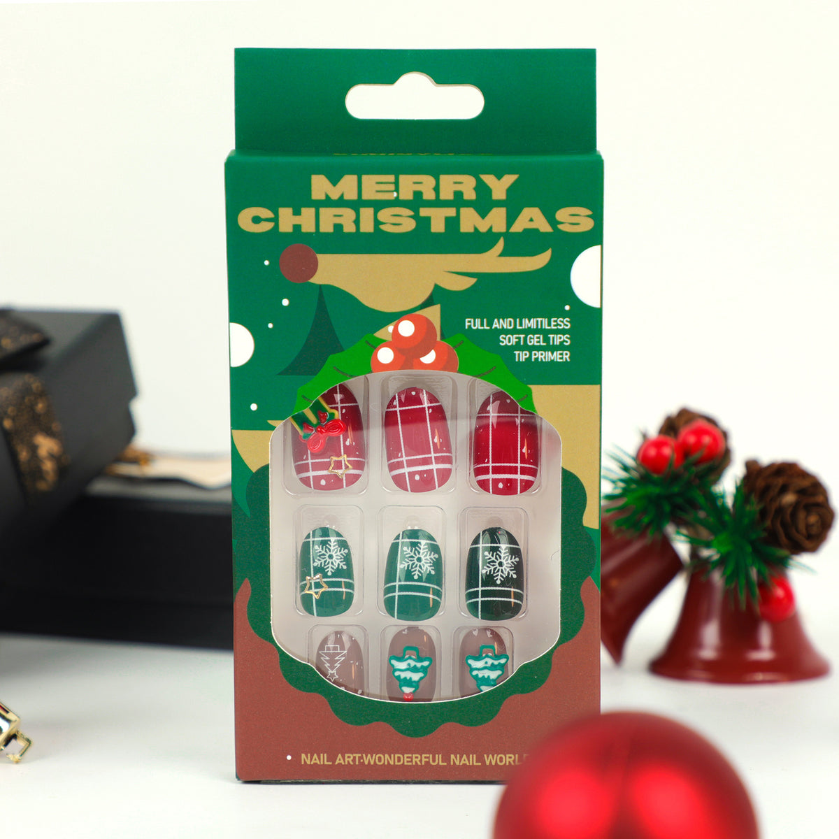 Kunstvolle Weihnachtsnagelkunst mit festlichem Design Brehn