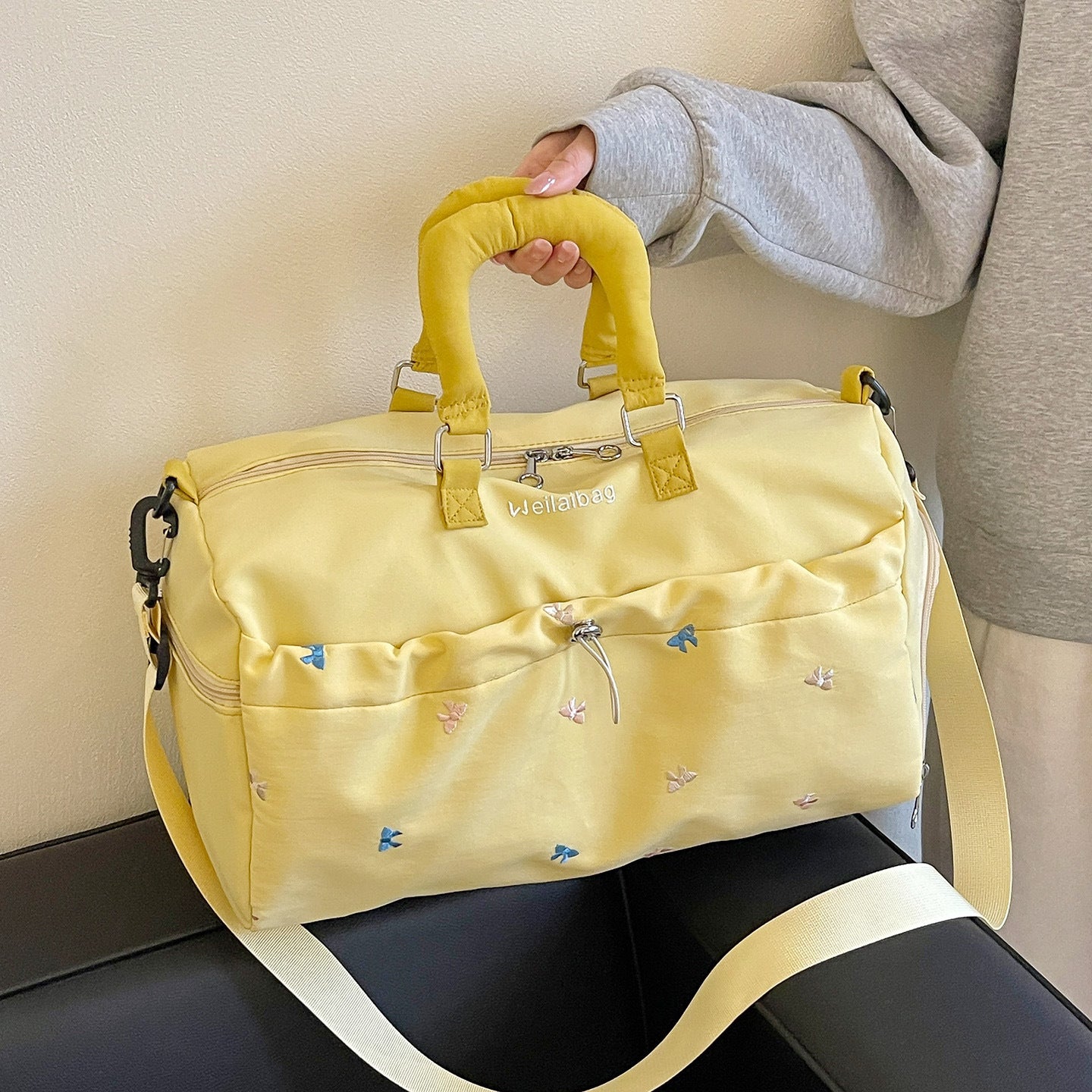 Multifunktionale bestickte Duffel-Tasche Brehn