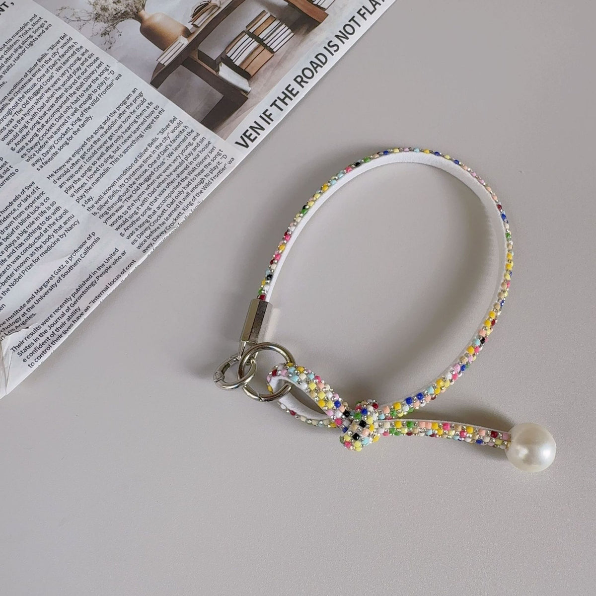 Elegante geknotte Perlenarmband-Band Brehn