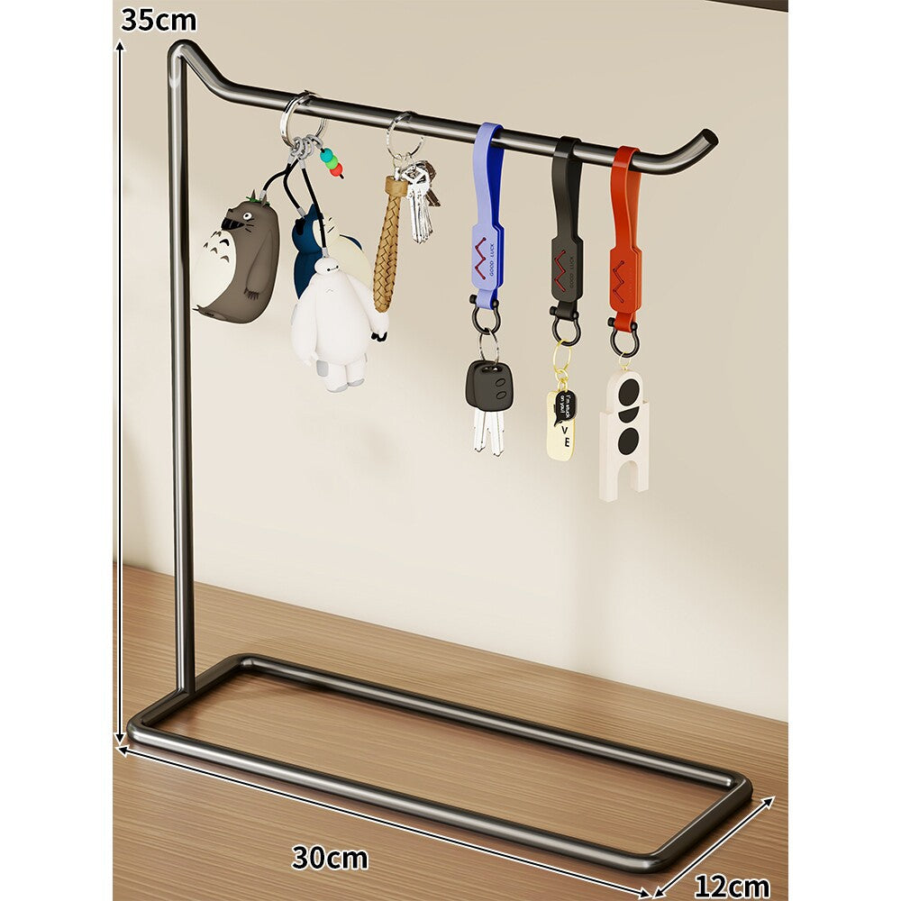 Slim Desktop Schlüsselanhänger & Zubehör Hängeständer mit minimalem Metallrahmen