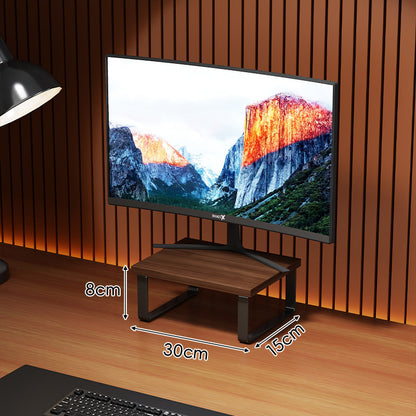 Erhöhter Holzoberfläche Metall Monitorständer mit Unterlage-Regal