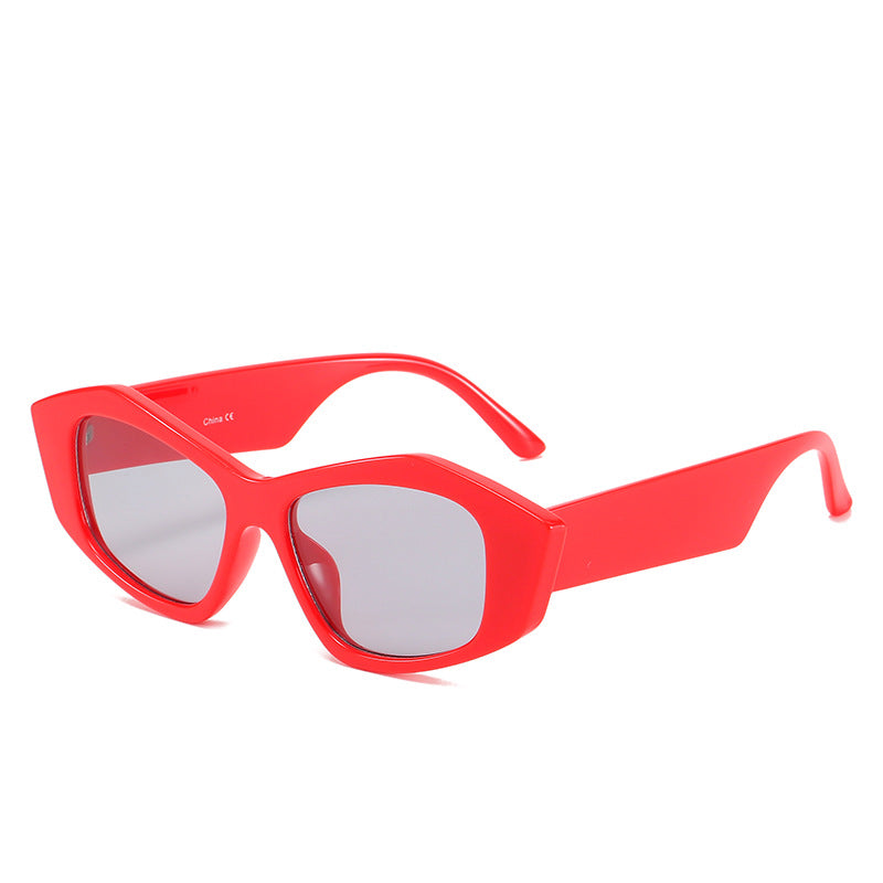 Damen geometrische Sonnenbrille mit einzigartigem, futuristischem Design Brehn
