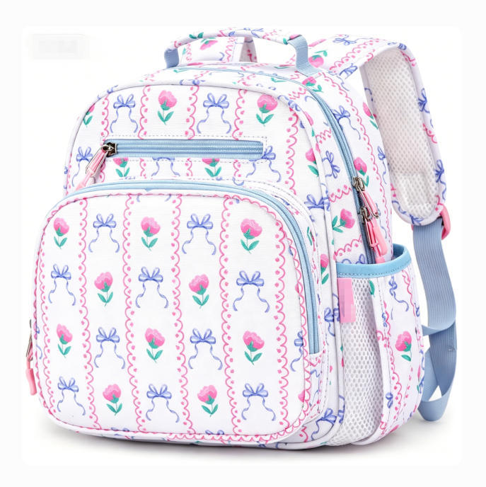 Blumengemusterter Schulrucksack Brehn