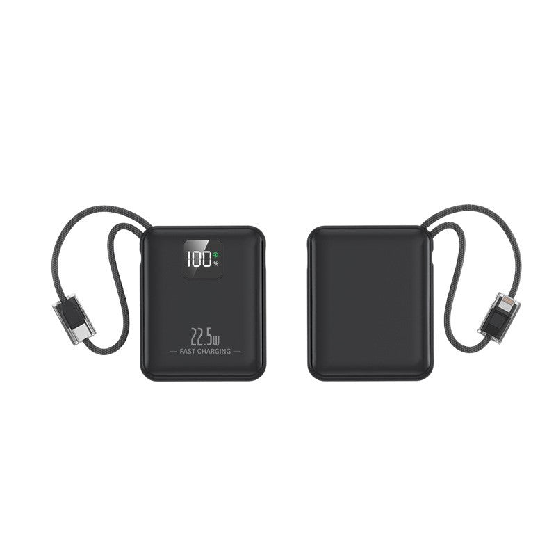 Slim Powerbank mit Integriertem Schnellladeanschluss und Digitaler Ladestandsanzeige Brehn
