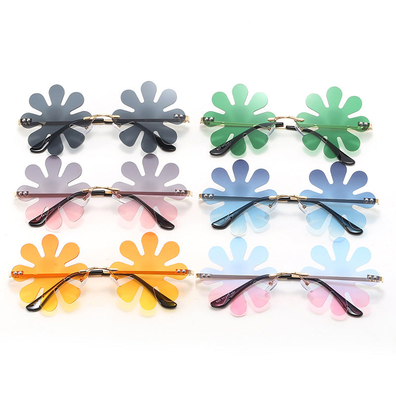 Damen Verspielte Blumen-Sonnenbrille mit stilvollem Metallrahmen Brehn