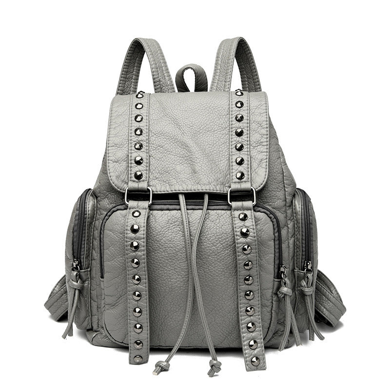 Stylische Nieten Faux-Leder Rucksack