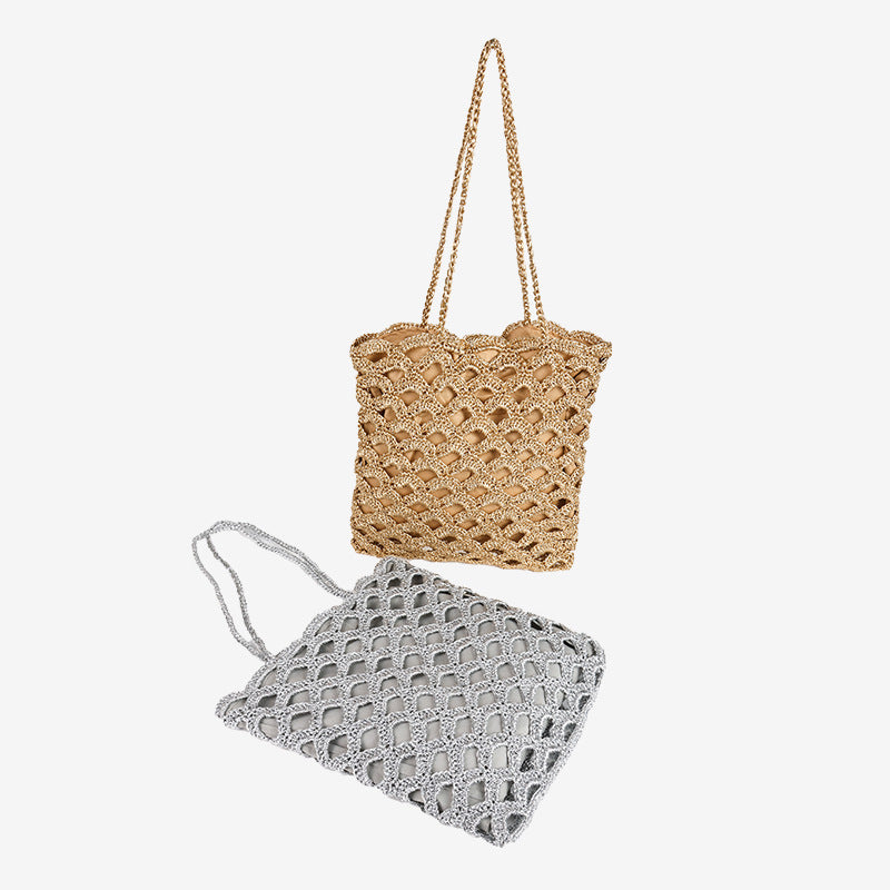 Damen Handgefertigte Korbtasche mit raffiniertem Flechtdesign Brehn