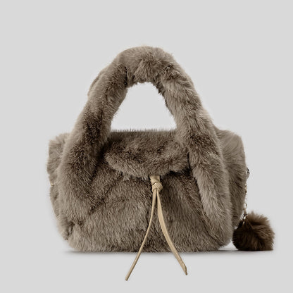 Luxuriöse Kunstpelz-Handtasche
