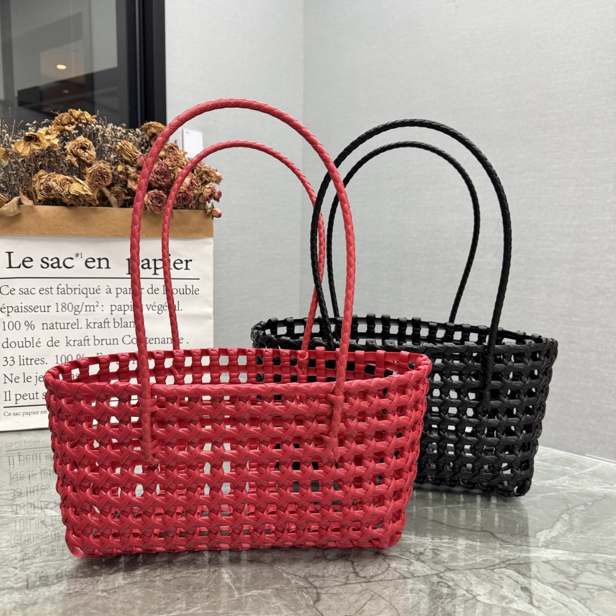 Handgefertigte Basttasche Brehn