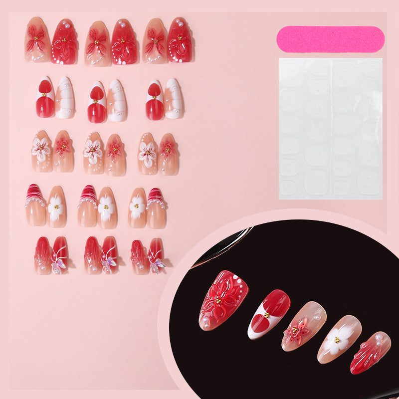 3D Dekorative Press-On Nagelset Brehn