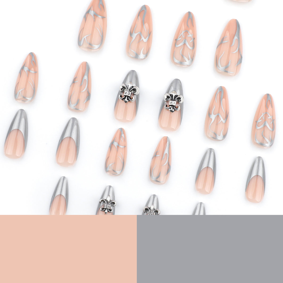 Kunstvolle Stiletto-Nägel mit eleganten Akzenten Brehn