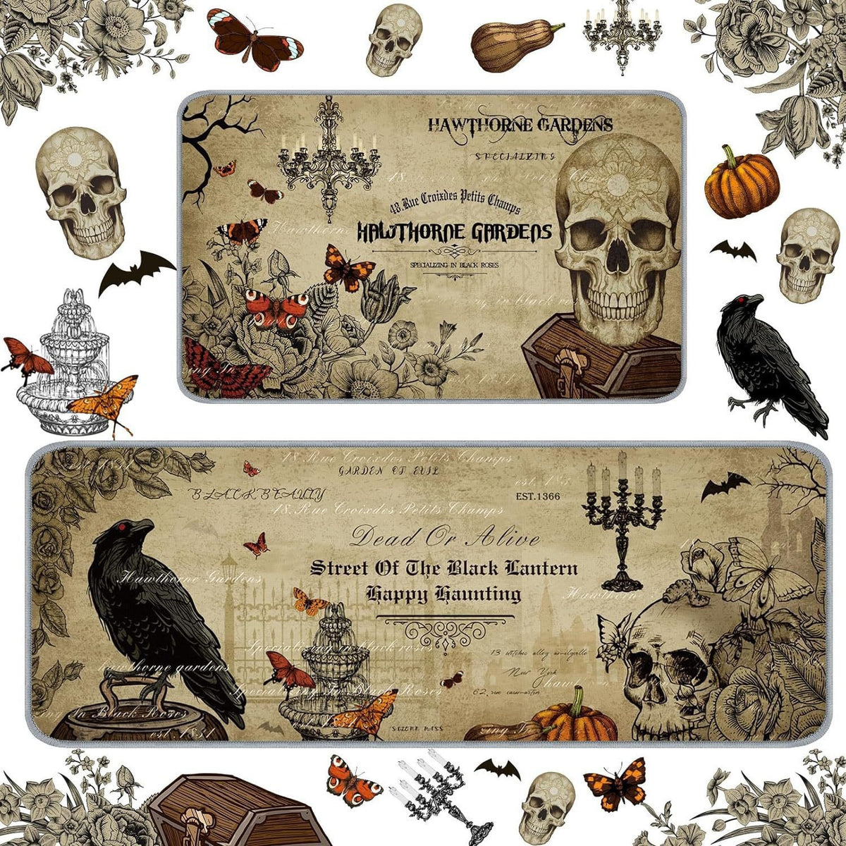 Halloween Themen Küchenmatten Set