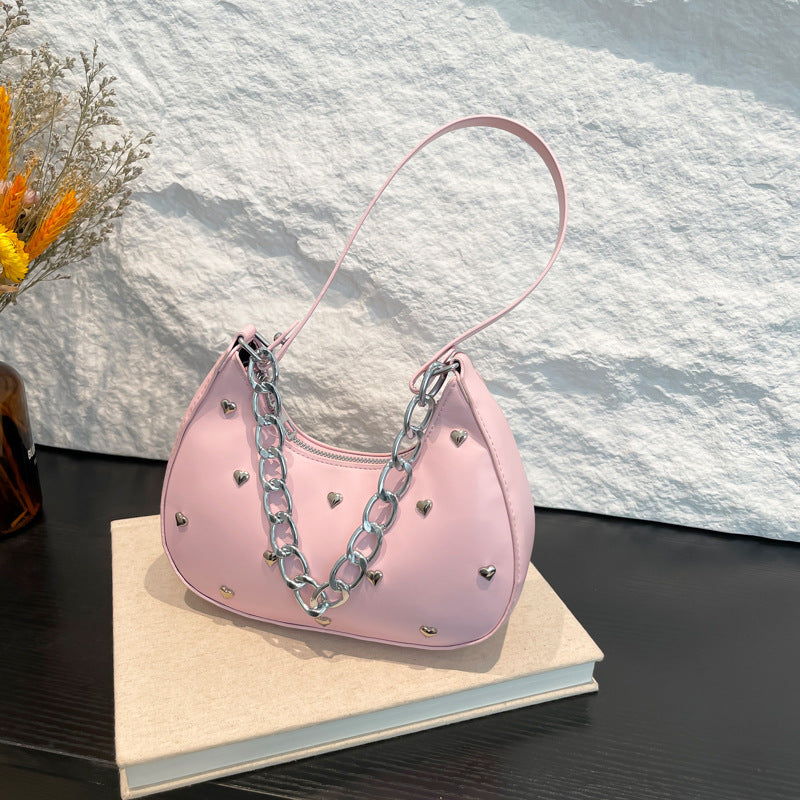 Chic Herz-Verzierte Schultertasche Brehn