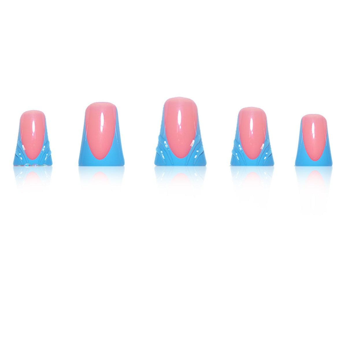 Dekorative Press-On Nail Art Erweiterungen mit Strass-Akzenten Brehn