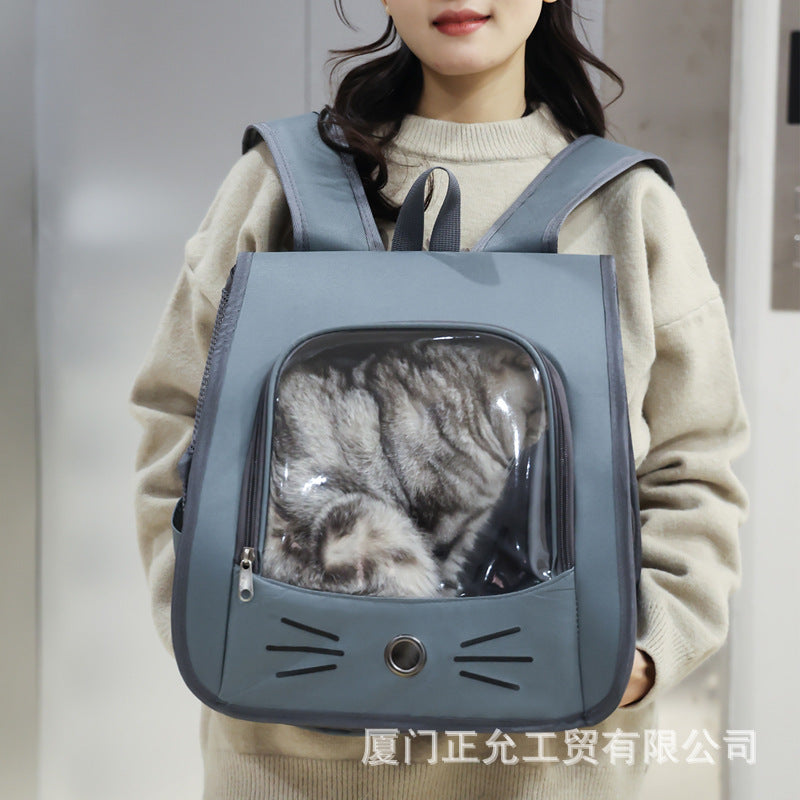 Unisex Haustier-Rucksack mit transparentem Sichtfenster Brehn