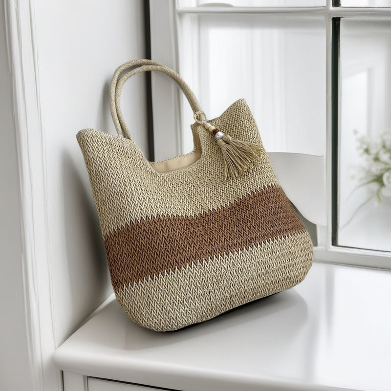 Handgefertigte Strohtasche Brehn