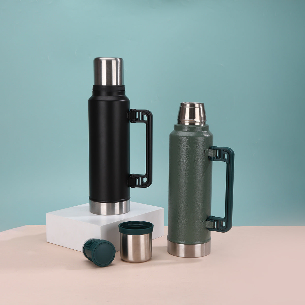 Unisex Isolier-Trinkflasche mit Handgriff Brehn
