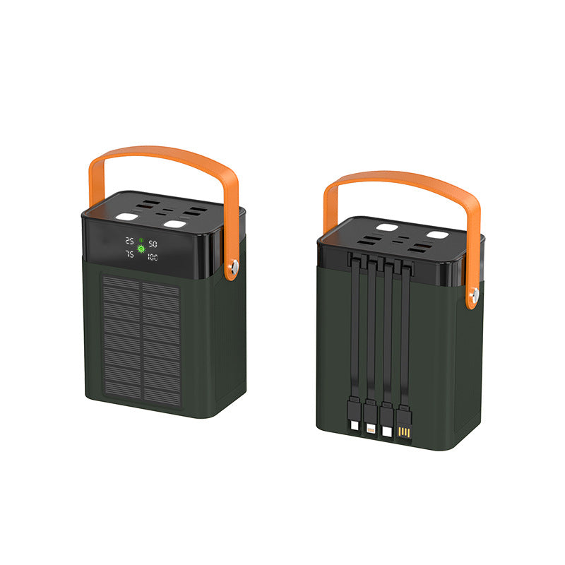 Tragbare Solar-Powerbank mit Multifunktionalem Ladeanschluss und Intuitiver Led-Anzeige Brehn