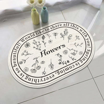 Floral Inspirierendes Willkommenmatte