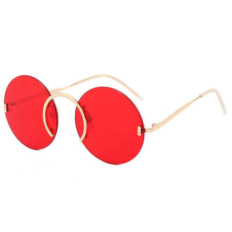 Damen modische runde Sonnenbrille mit innovativem Metallrahmen Brehn