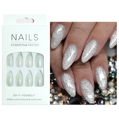 Sparkling Glamour Stiletto Press-On Nails Brehn