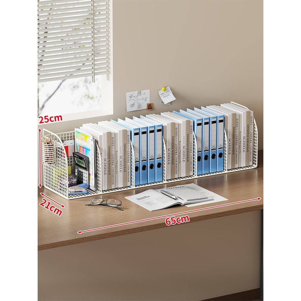 Mesh Desktop Multi-Compartment Datei- und Schreibwarenorganisator mit Stiftbecher