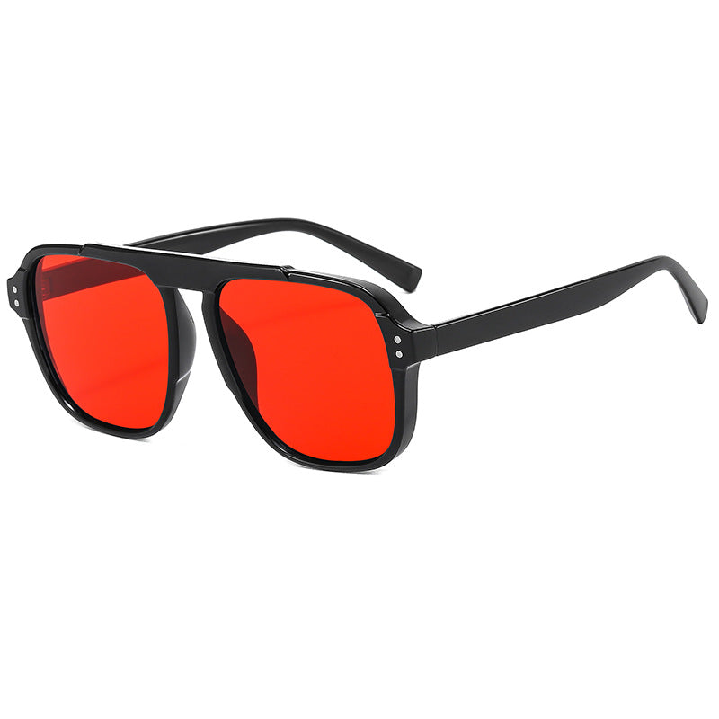 Damen geometrische Sonnenbrille mit polarisierenden gelben Gläsern Brehn