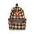 Teddy Bear Applikation Karierter Rucksack