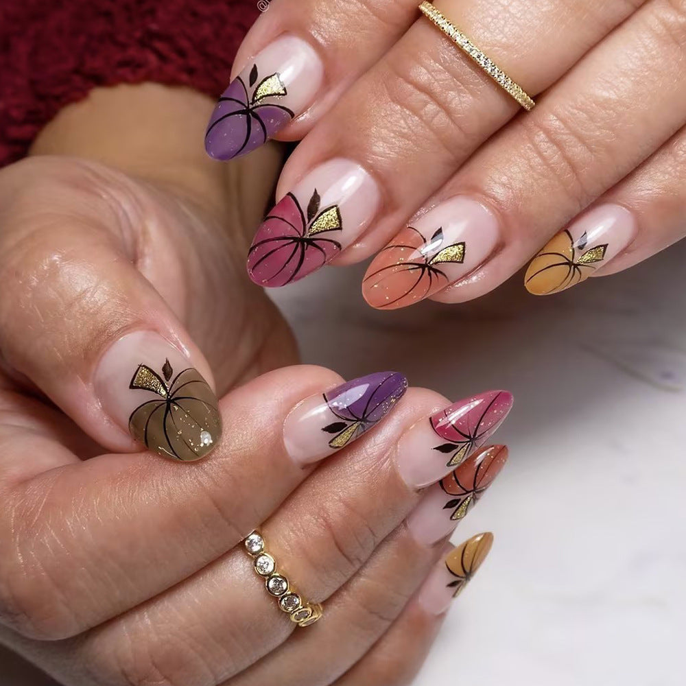 Abstract Floral Art Press-On Nails Brehn