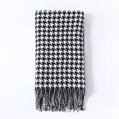 Stylische Hahnentrittmuster Wurfdecke Brehn