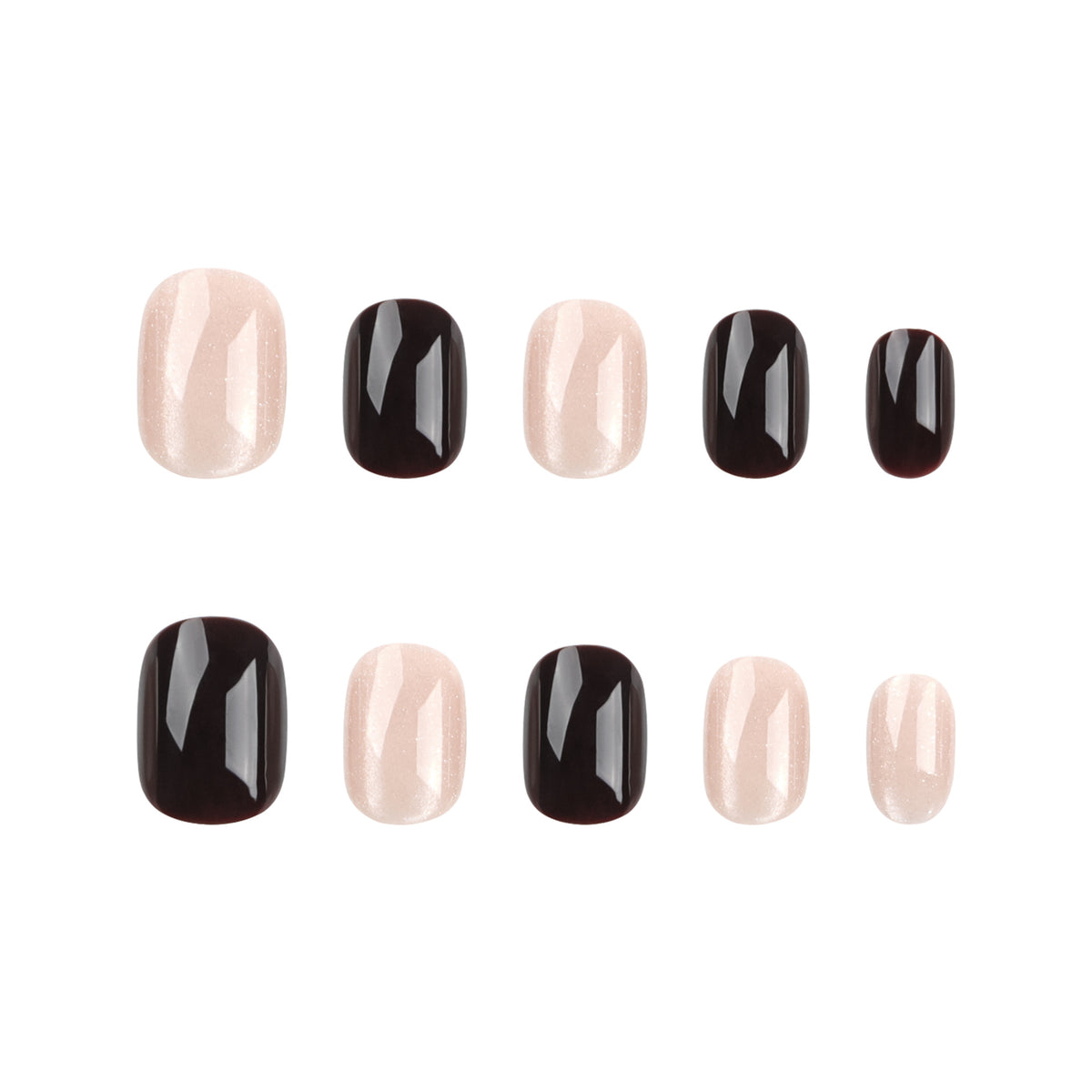 Kunstvolle Nagelverlängerungen mit elegantem Glitzer- und Ombre-Design Brehn