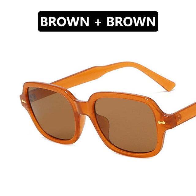 Damen quadratische Sonnenbrille mit stylishem und robustem Rahmen Brehn