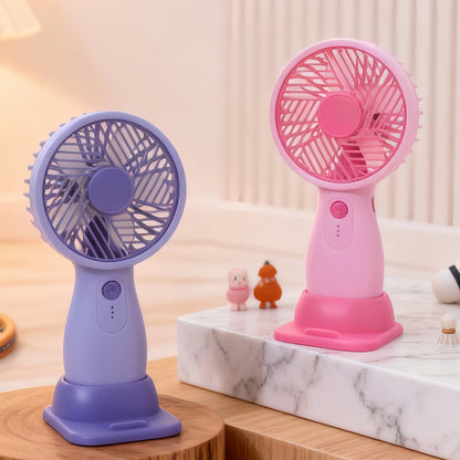 Damen tragbarer USB-Handventilator mit drehbarem Kopf und variabler Geschwindigkeitsregelung Brehn