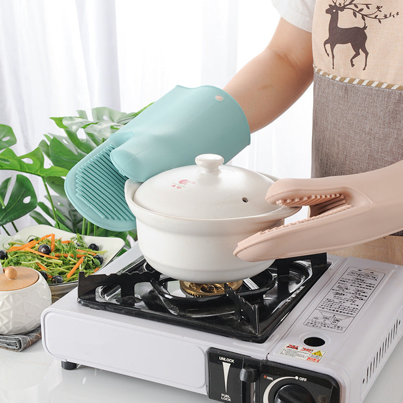 Silikon Küchenhandschuh mit Integrierten Reinigungsborsten Brehn