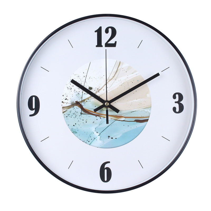 Wanduhr mit Elegantem Blattmuster Brehn