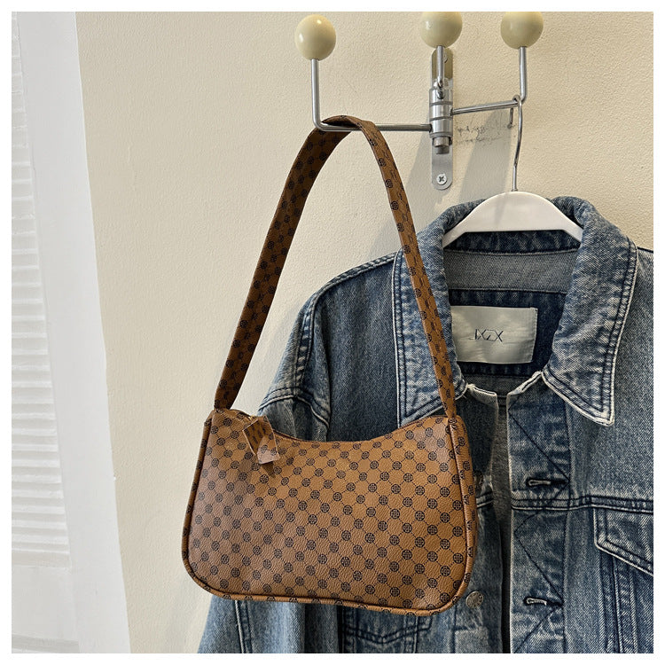 Stylische karierte Schultertasche