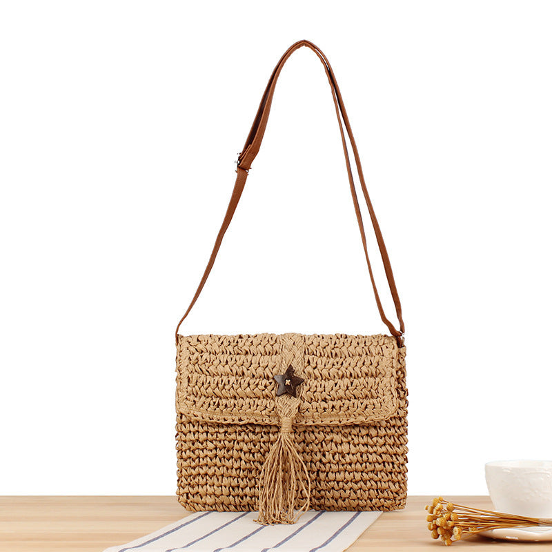 Handgefertigte Strohtasche Brehn