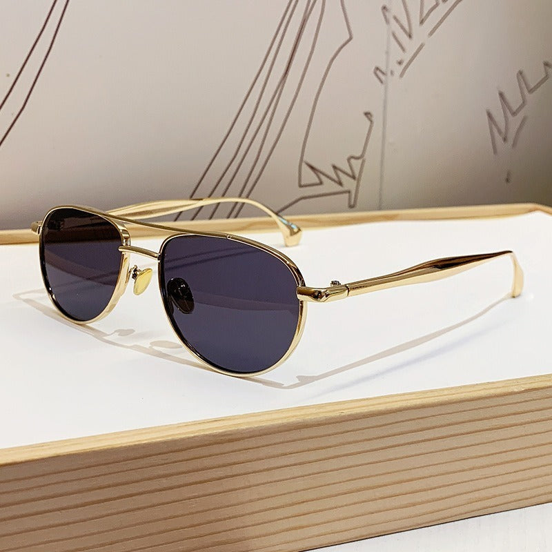 Herren Vintage-inspirierte runde Sonnenbrille Brehn