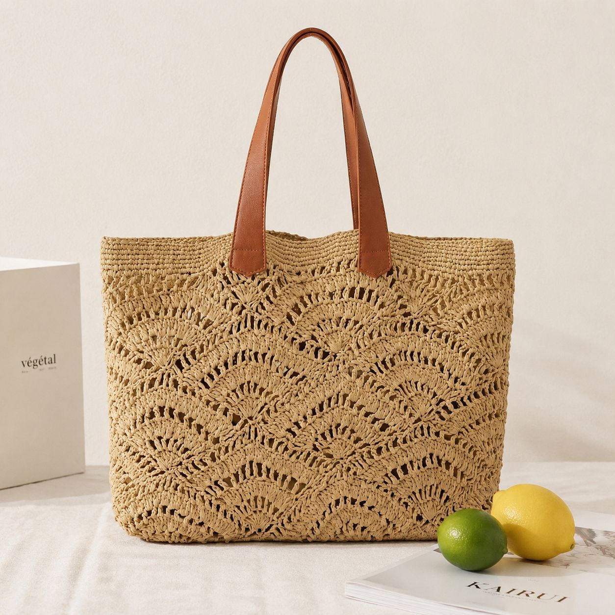 Großzügige Makramee-Strandtasche Brehn