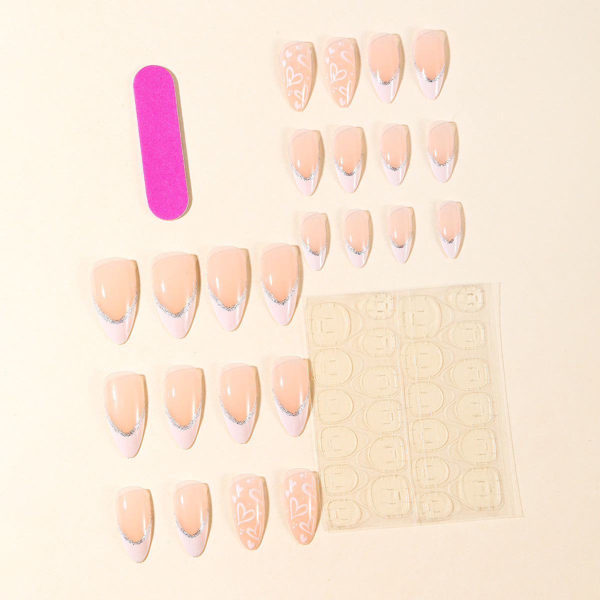 Elegante French Tip Acryl Nagelkunst Brehn