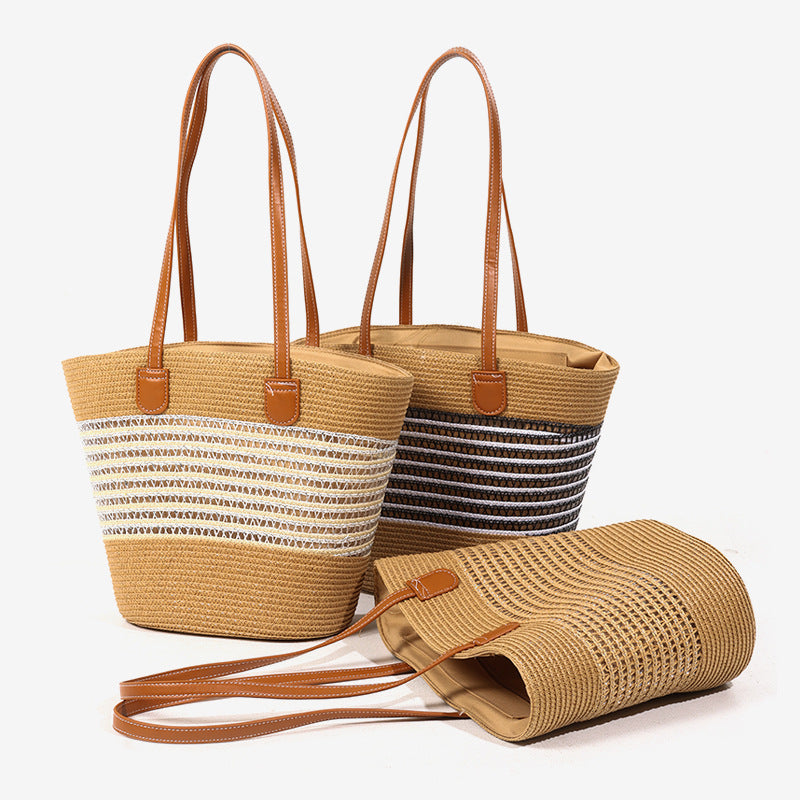 Damen Strandtasche mit elegantem geflochtenem Design Brehn