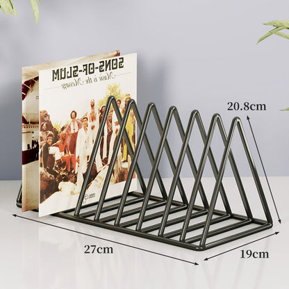 Dreieckiger Metalldraht Schallplatten- & Buchorganisator Rack