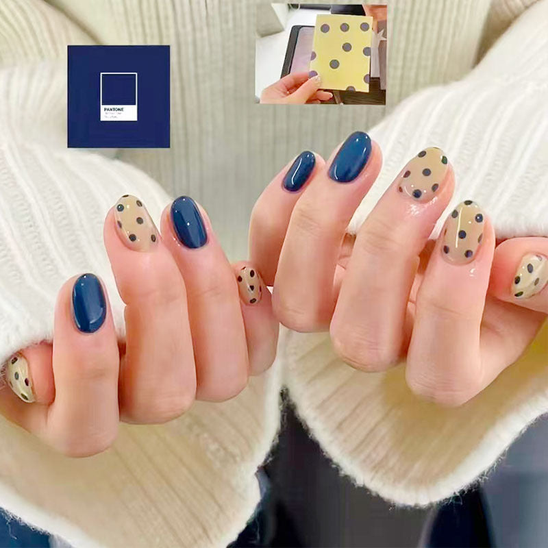 Künstlerisches katzenmotiviertes Press-On-Nagelkunstset Brehn