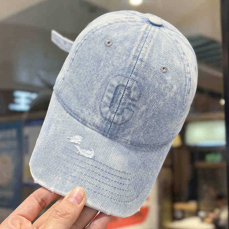 Herren Distressed Denim Baseballkappe Brehn 1784188308