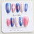 Dekoratives Press-On Nagelkunst-Set mit irisierenden und abstrakten Designs Brehn
