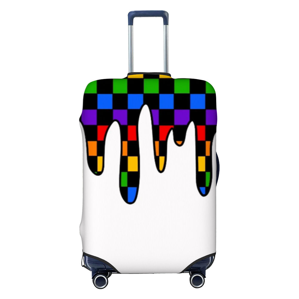 Unisex nan elastische Kofferschutzhülle mit geometrischem Motiv, dehnbarer Polyester-Spandex Bezug, Reißverschlussöffnung und rutschfester Innensicherung für Trolley Brehn
