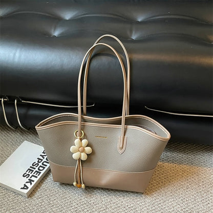 Strukturierte Leder-Tote-Tasche