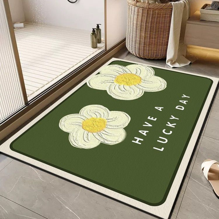Fröhliche Blumenbotschaft Badteppich Brehn